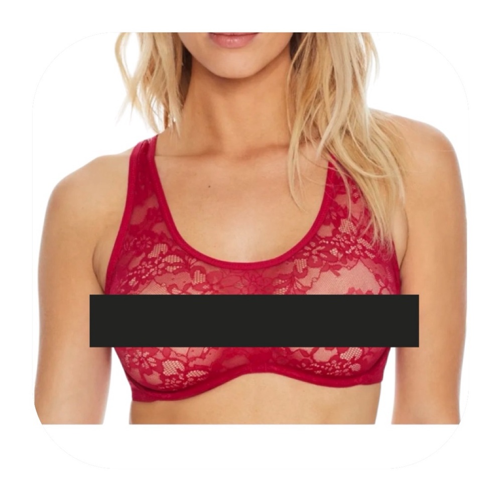 Le Mystere 38B Merlot stretch lace bra